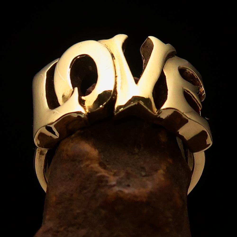 Excellent crafted One Word Love Ring - Solid Brass